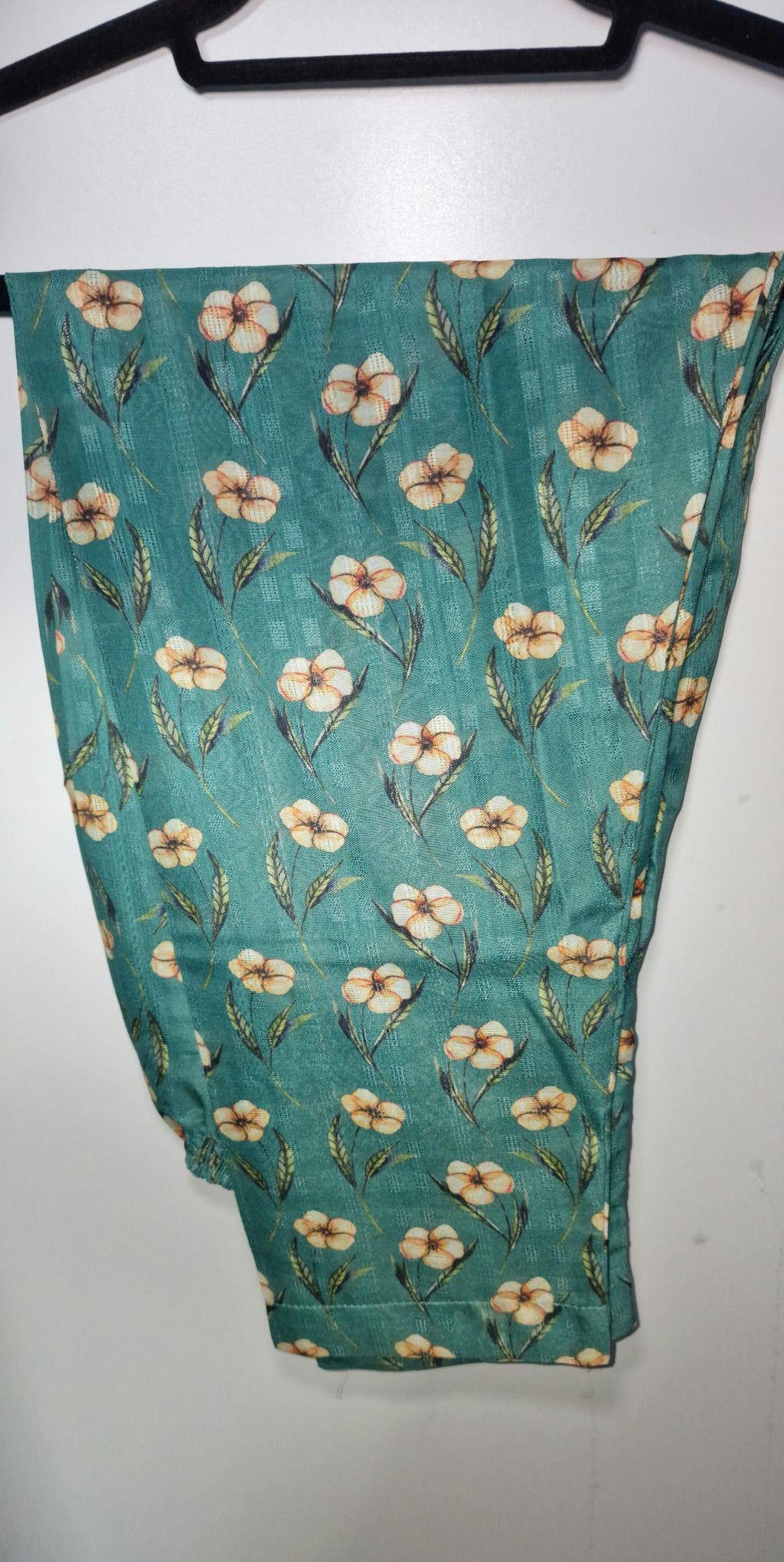 Lawn 3 Peice Suit- Chicken Kari greenish blue with floral design