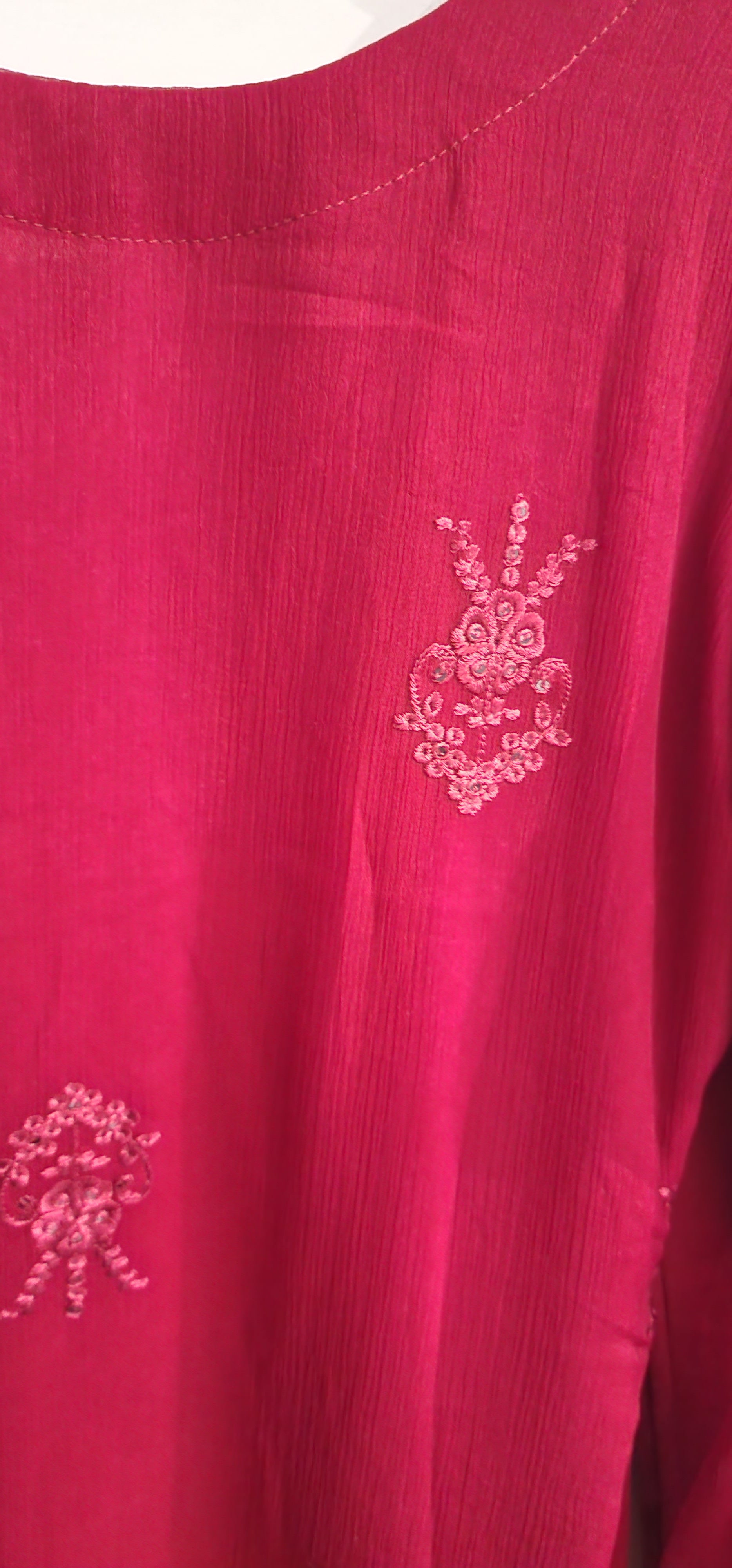 Chiffon 3 Piece suits- Maroon