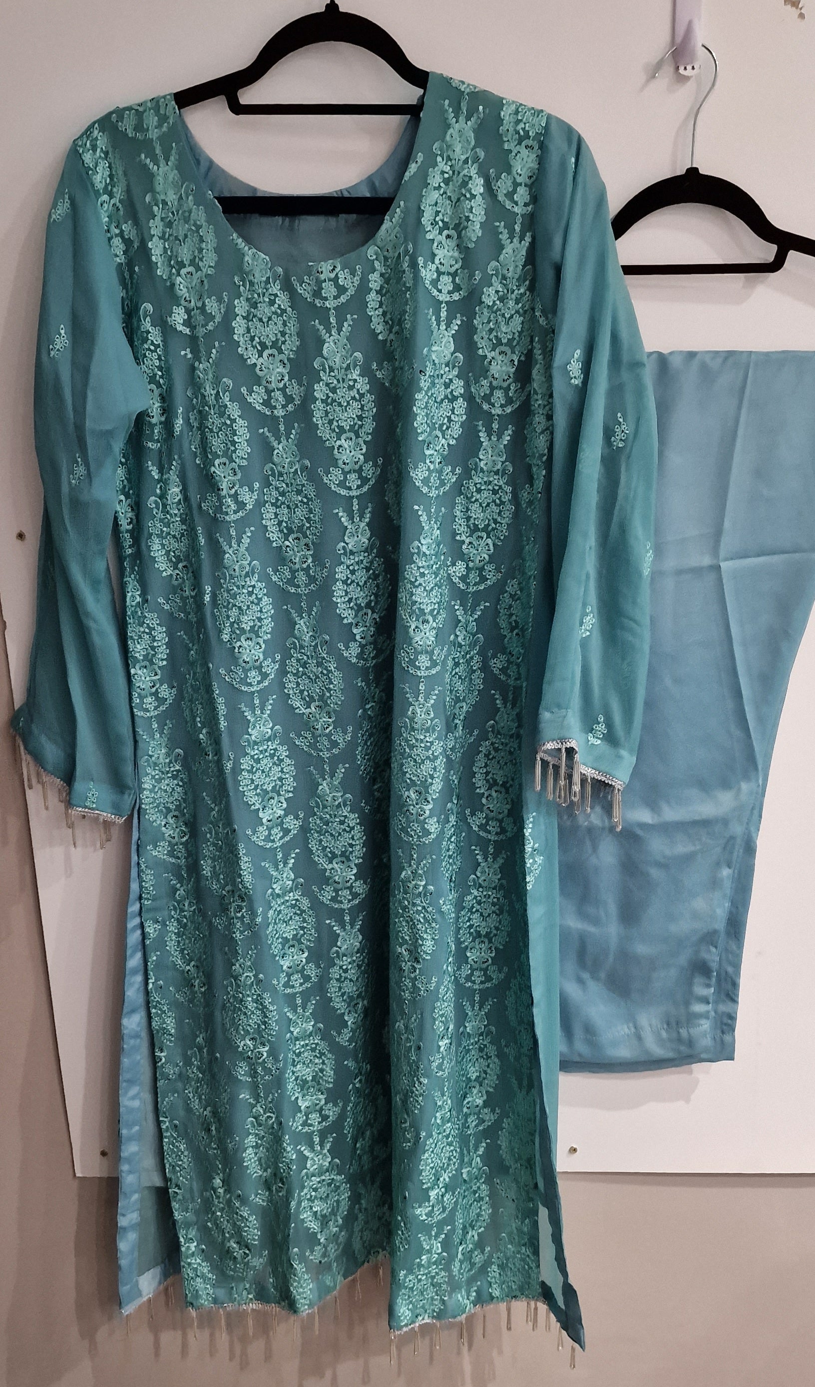 Chiffon 3 peice suit- SKY Blue