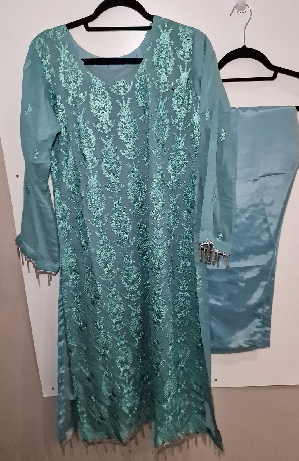 Chiffon 3 peice suit- SKY Blue