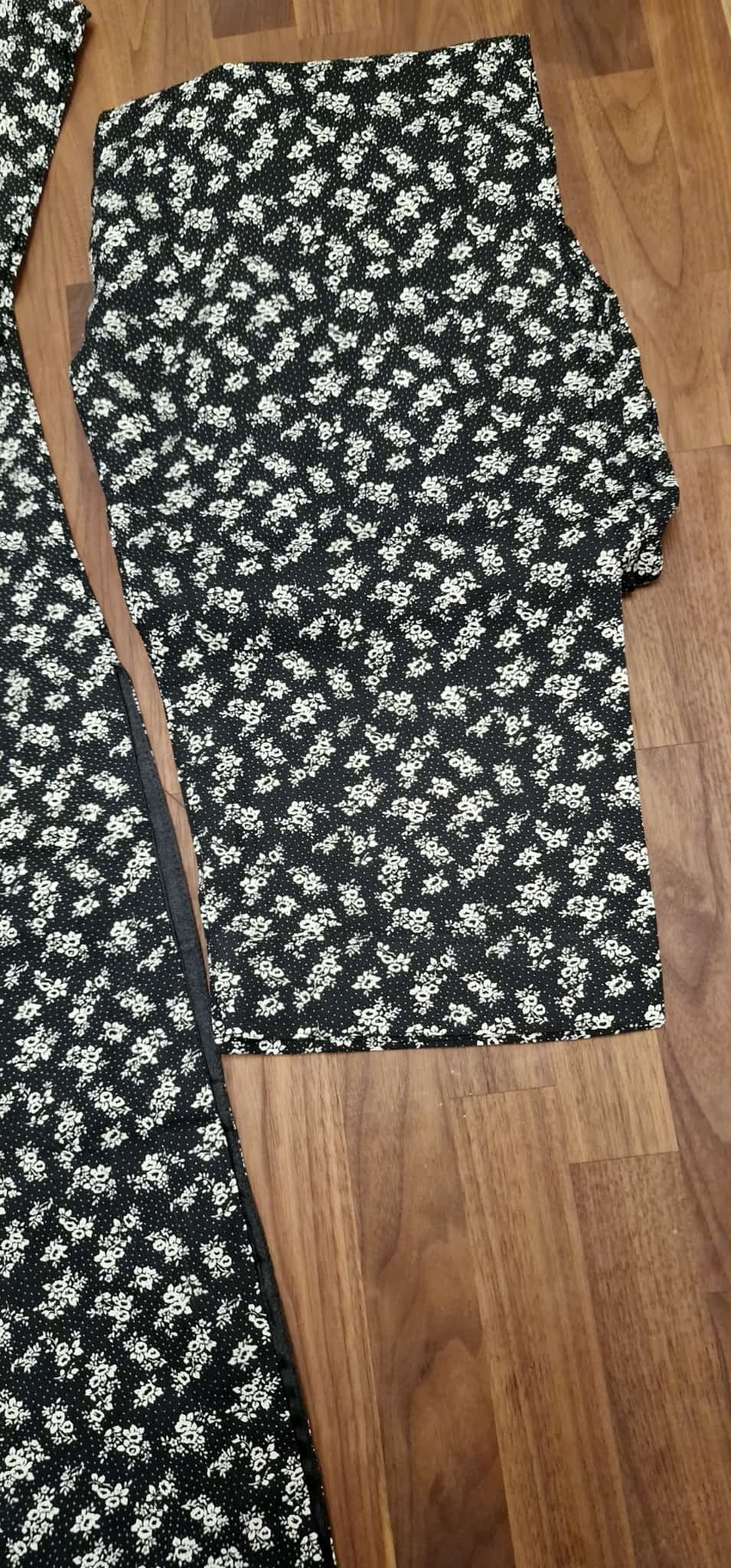 Marina Suit- Black and white with floral print