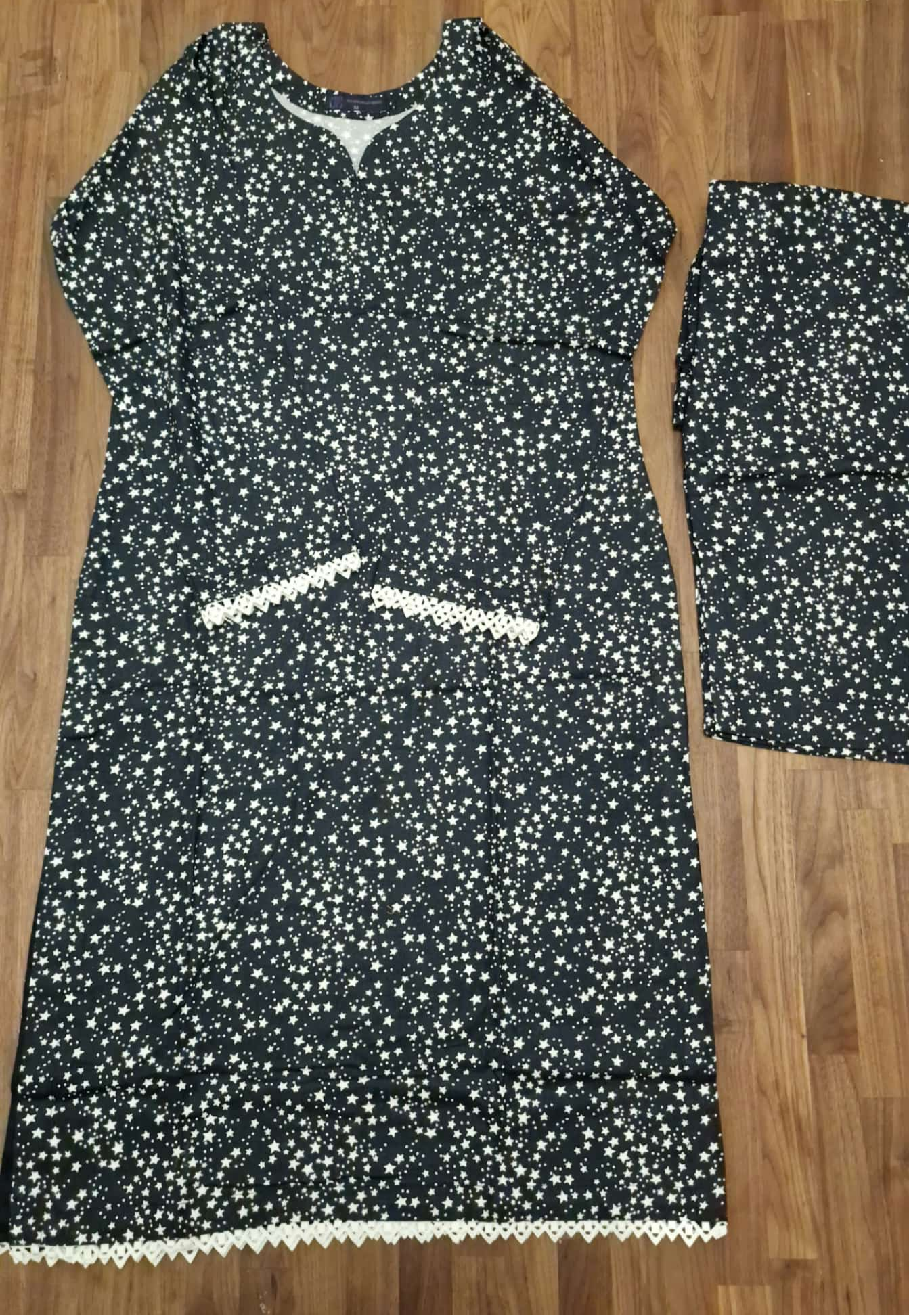 Marina Suit - Black and white suit with star design