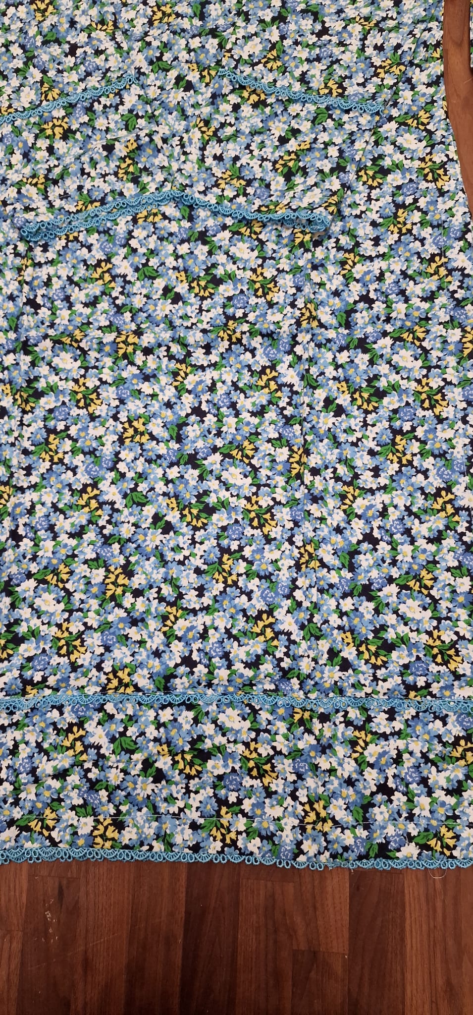 Marina Suit- Black base with white, blue yellow floral design