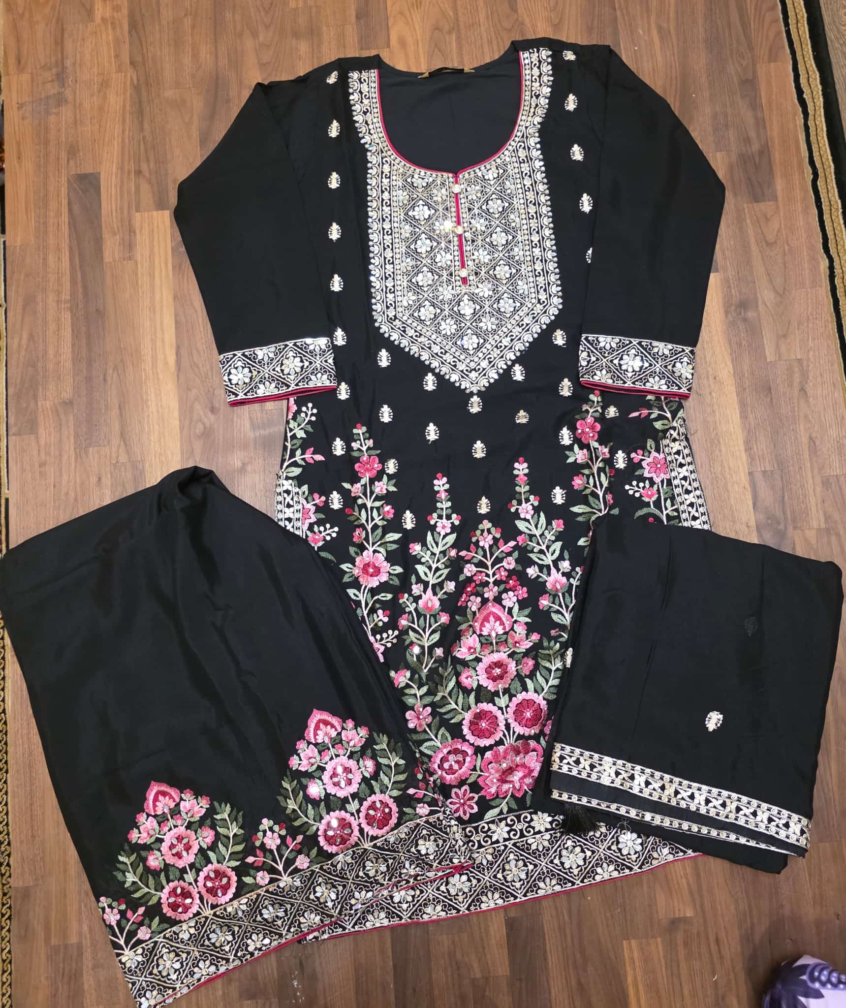 Mirror Work 3 peice palazzo suit