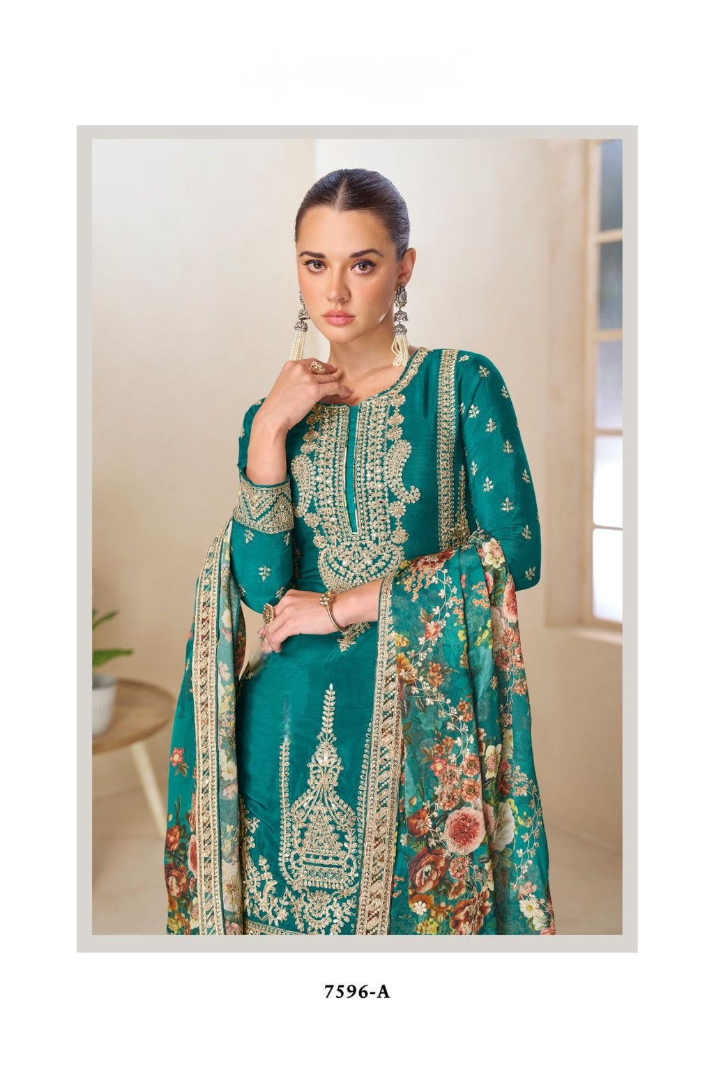 Chinon Digital Print Suit Partywear