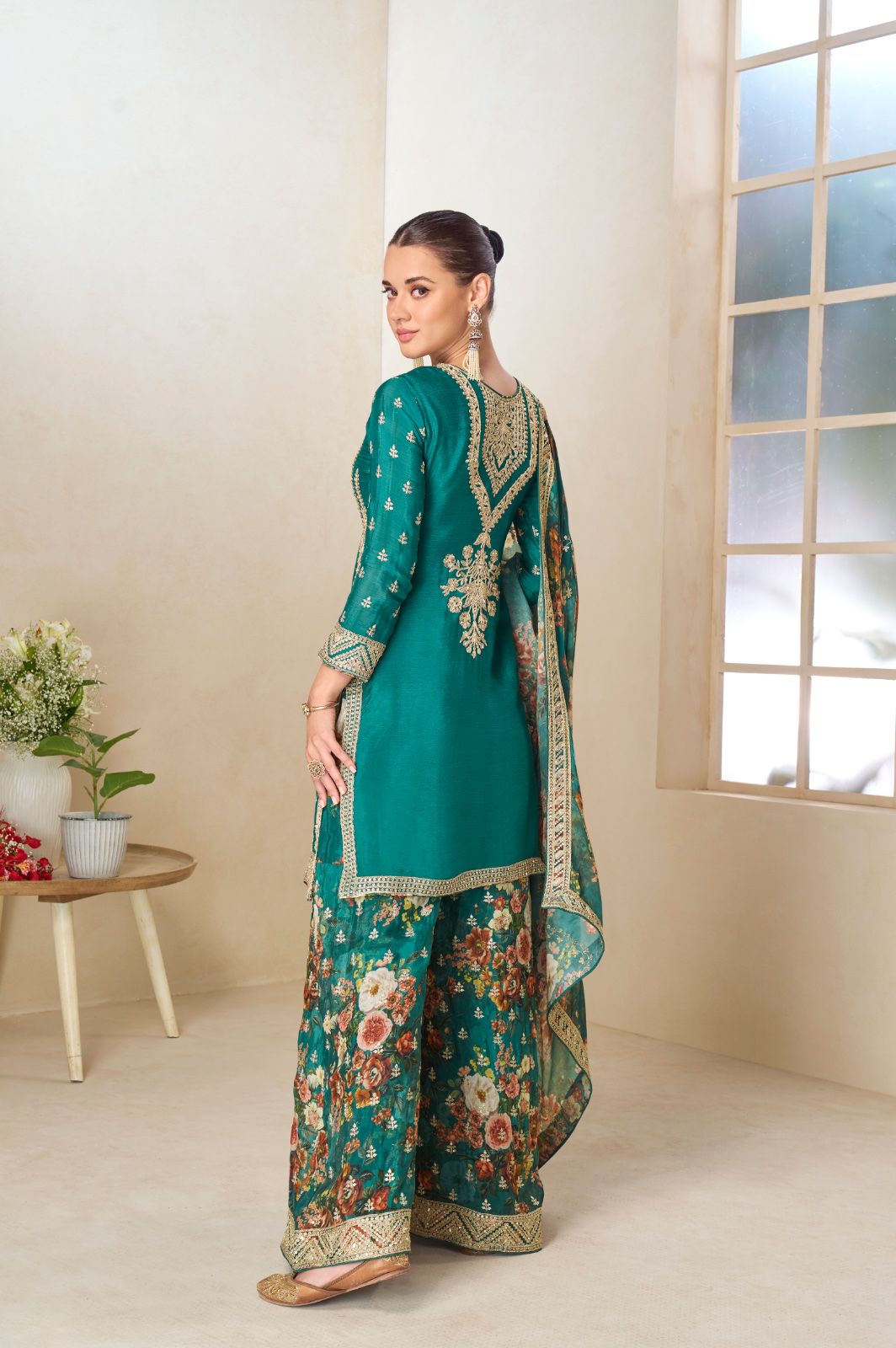 Chinon Digital Print Suit Partywear