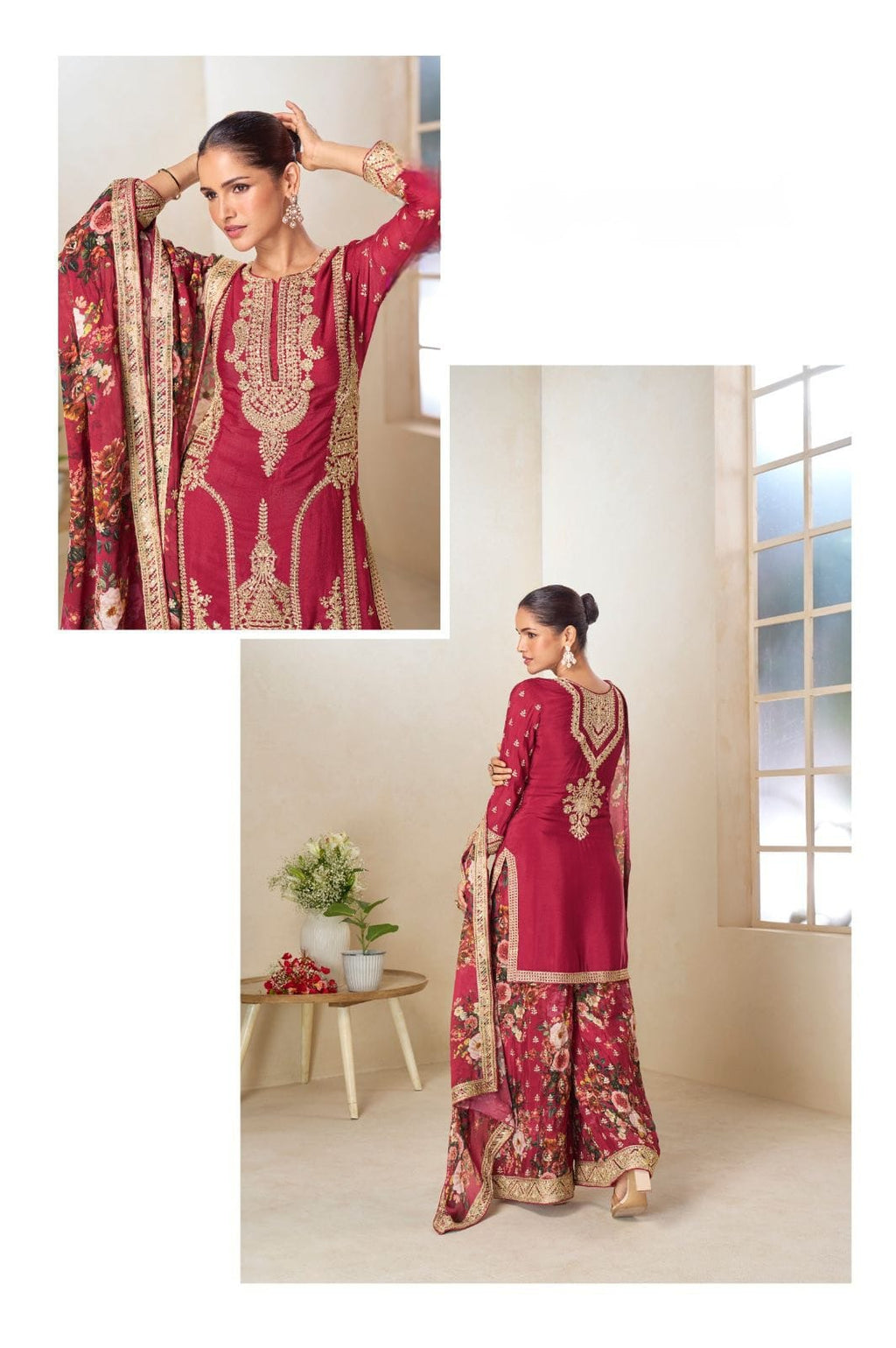 Chinon Digital Print Suit Partywear