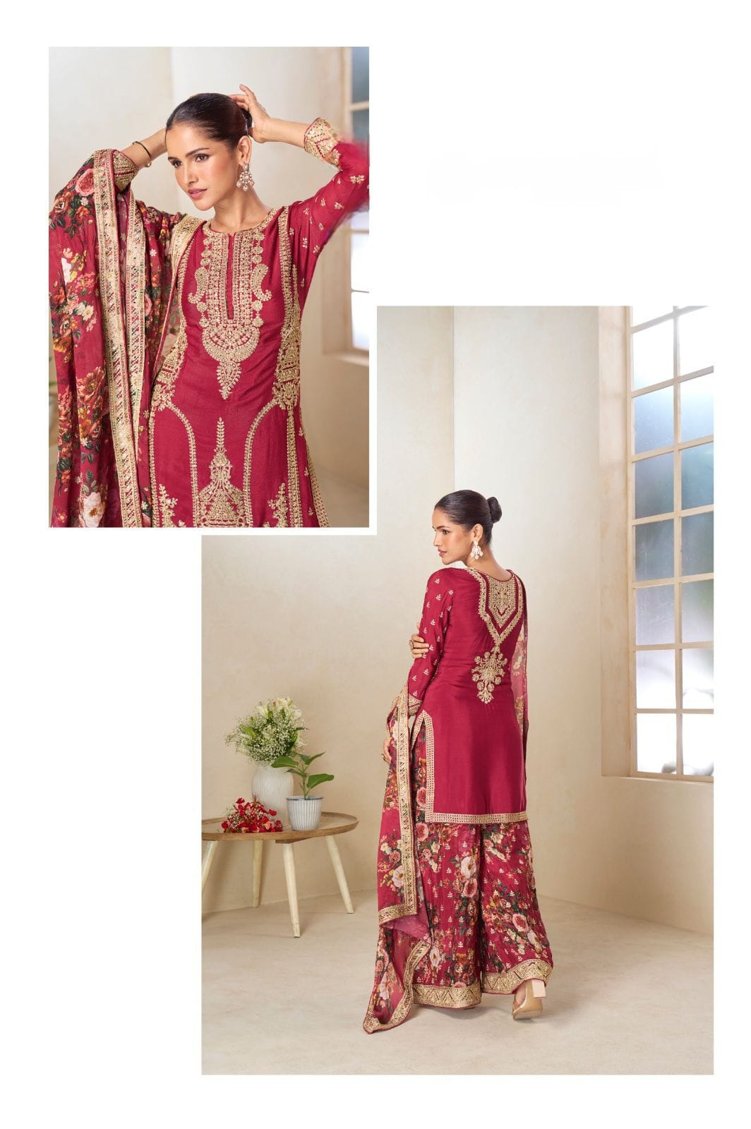 Chinon Digital Print Suit Partywear